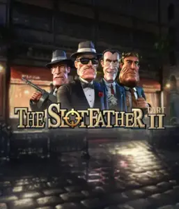 Dive into the shadowy world of The Slotfather Part II game by Betsoft, featuring a lineup of iconic mafia characters in front of a shadow-lit urban backdrop. This graphic portrays the intense theme of the mobster lifestyle with its detailed character design and ominous setting. Great for players attracted to mafia stories, offering a thrilling escape. 